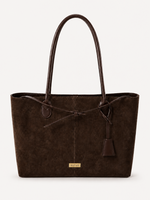 Linden Suede Tie Tote, view 9