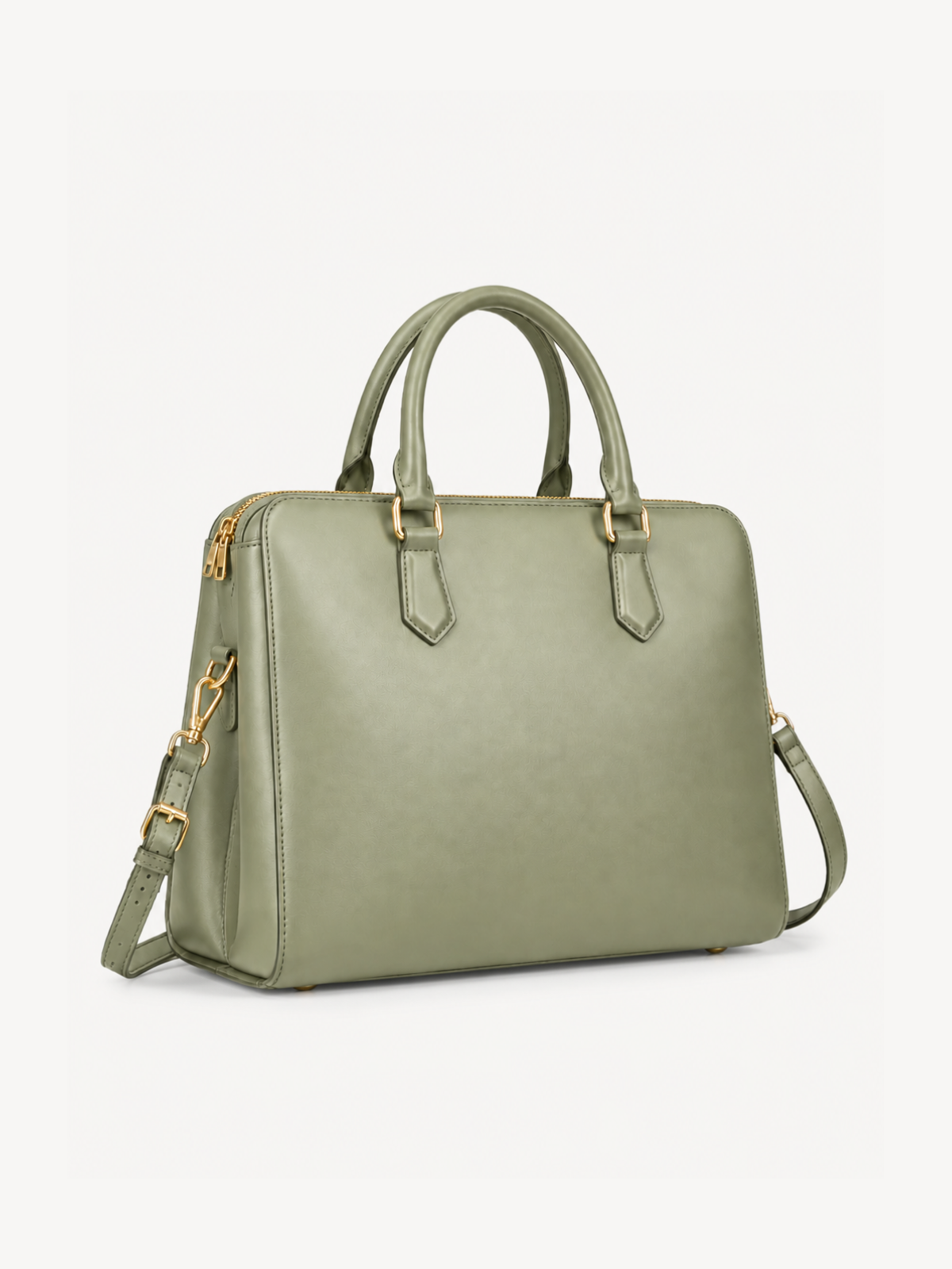 Clara Classic Leather Satchel, view 9