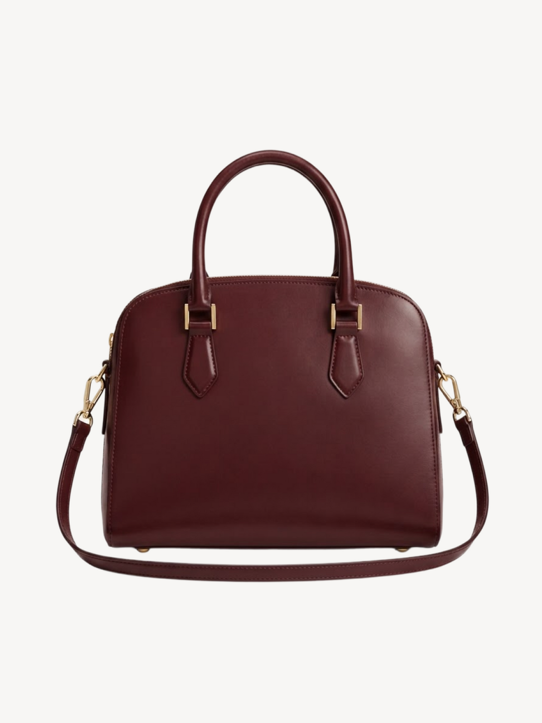 Iris Mini Dome Satchel in burgundy