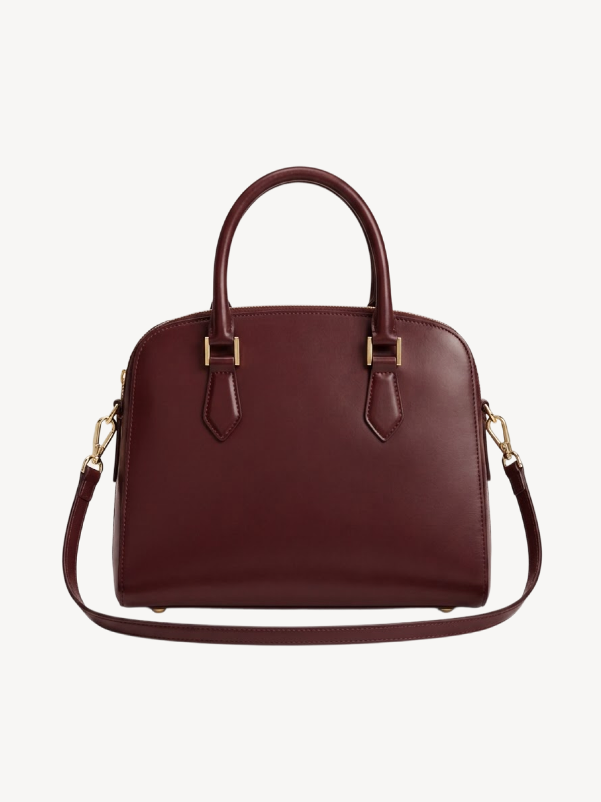 Iris Mini Dome Satchel in burgundy