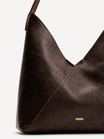 Sable Folded Leather Hobo material detail