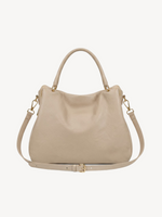Vera Soft Leather Satchel in sand