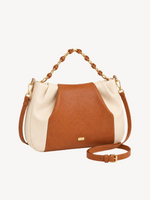 Cora Chain-Top Crossbody in cream cognac