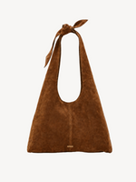 Siena Knot Suede Hobo in cognac