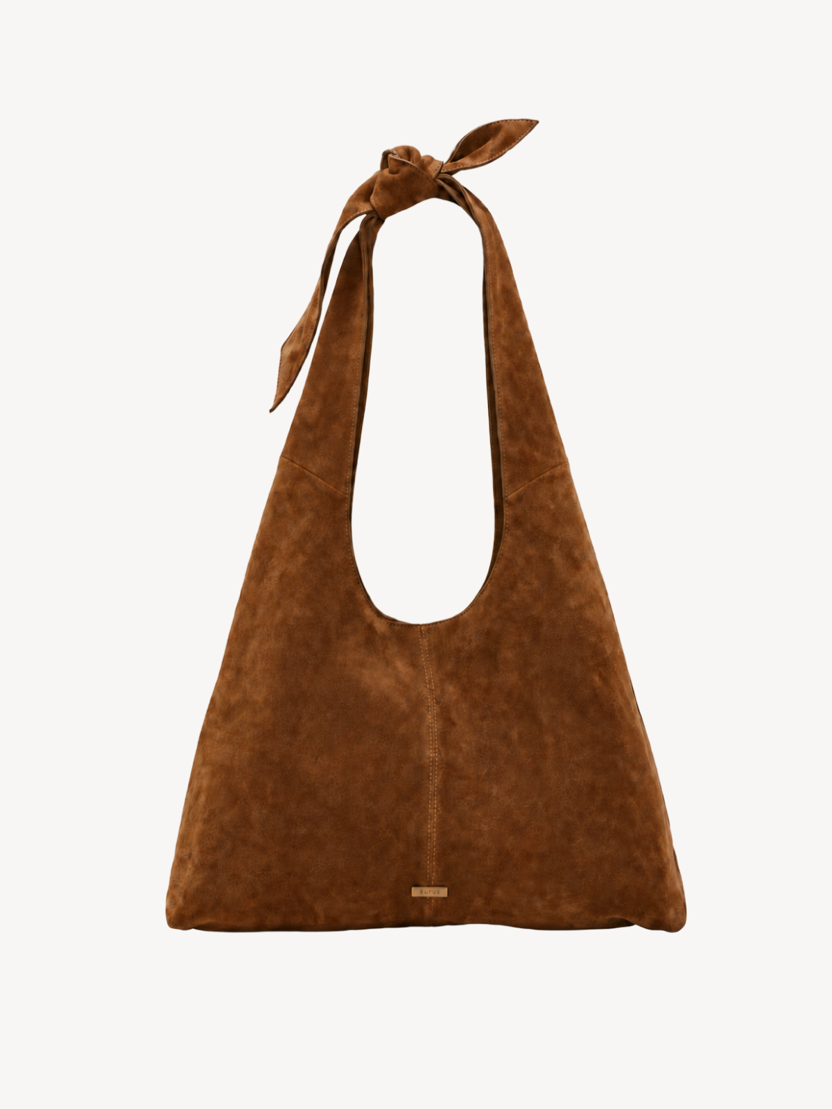 Siena Knot Suede Hobo in cognac