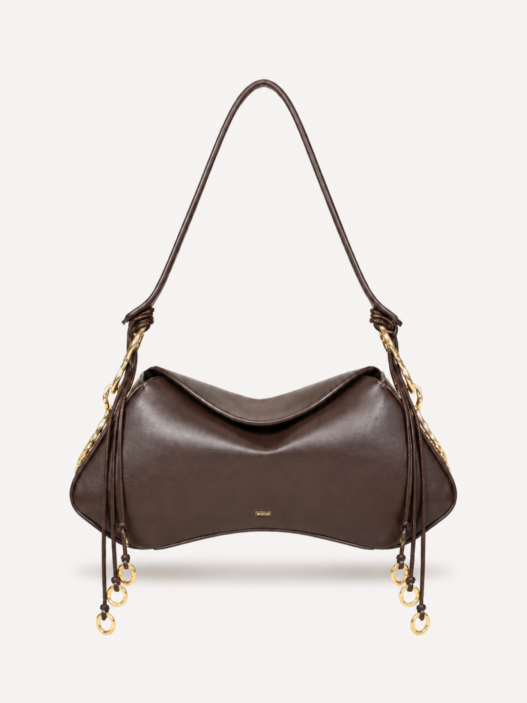 Celeste Charm Barrel Shoulder Bag in chocolate