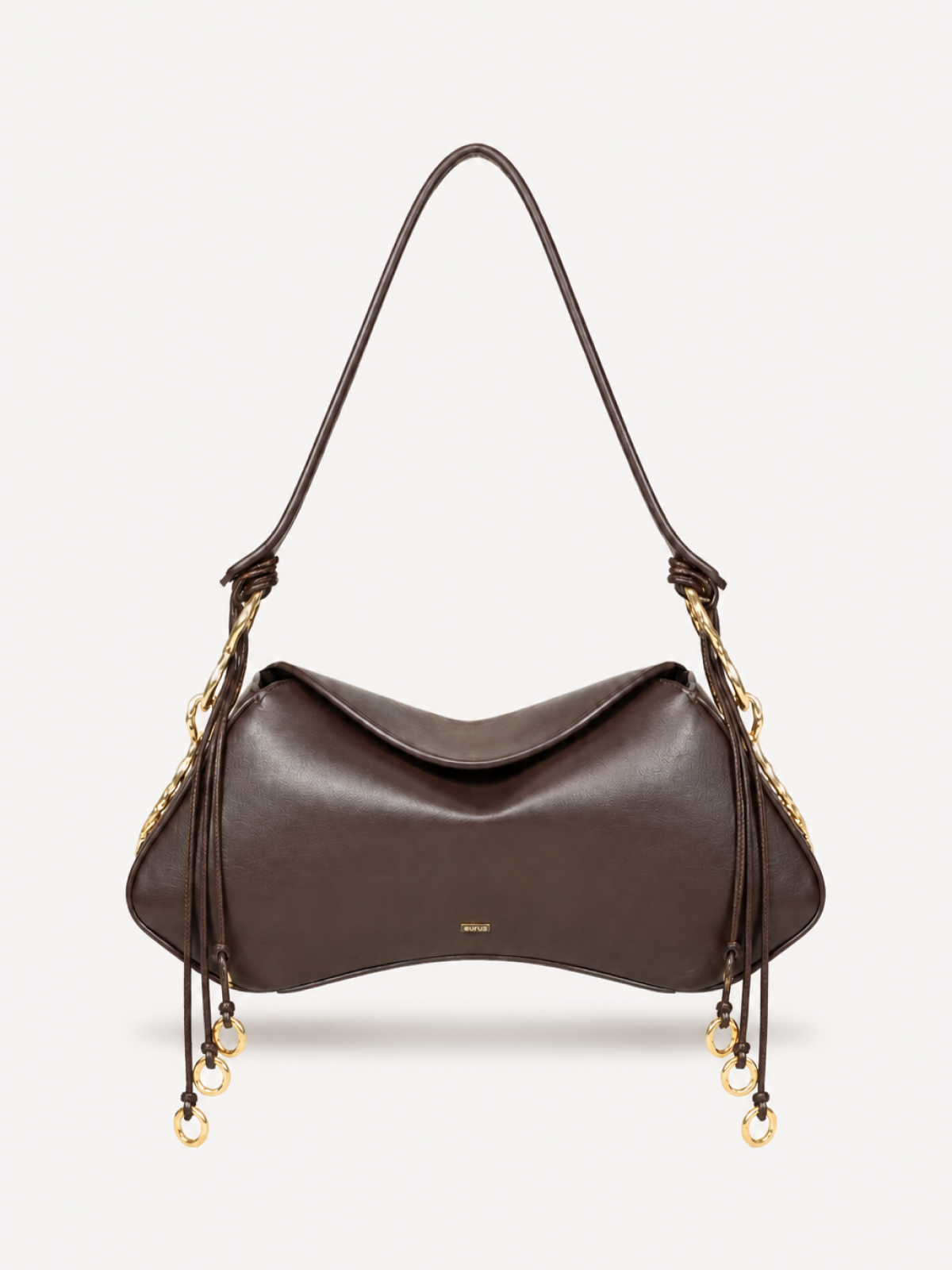 Celeste Charm Barrel Shoulder Bag in chocolate