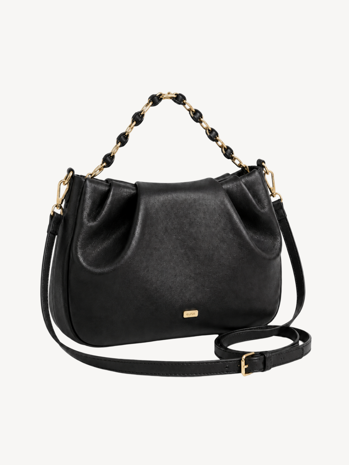 Cora Chain-Top Crossbody in black