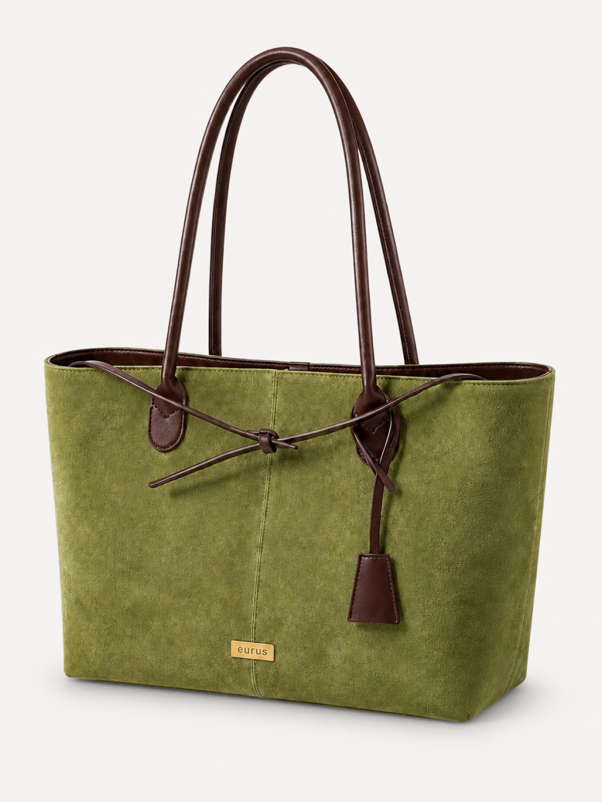 Linden Suede Tie Tote, view 3