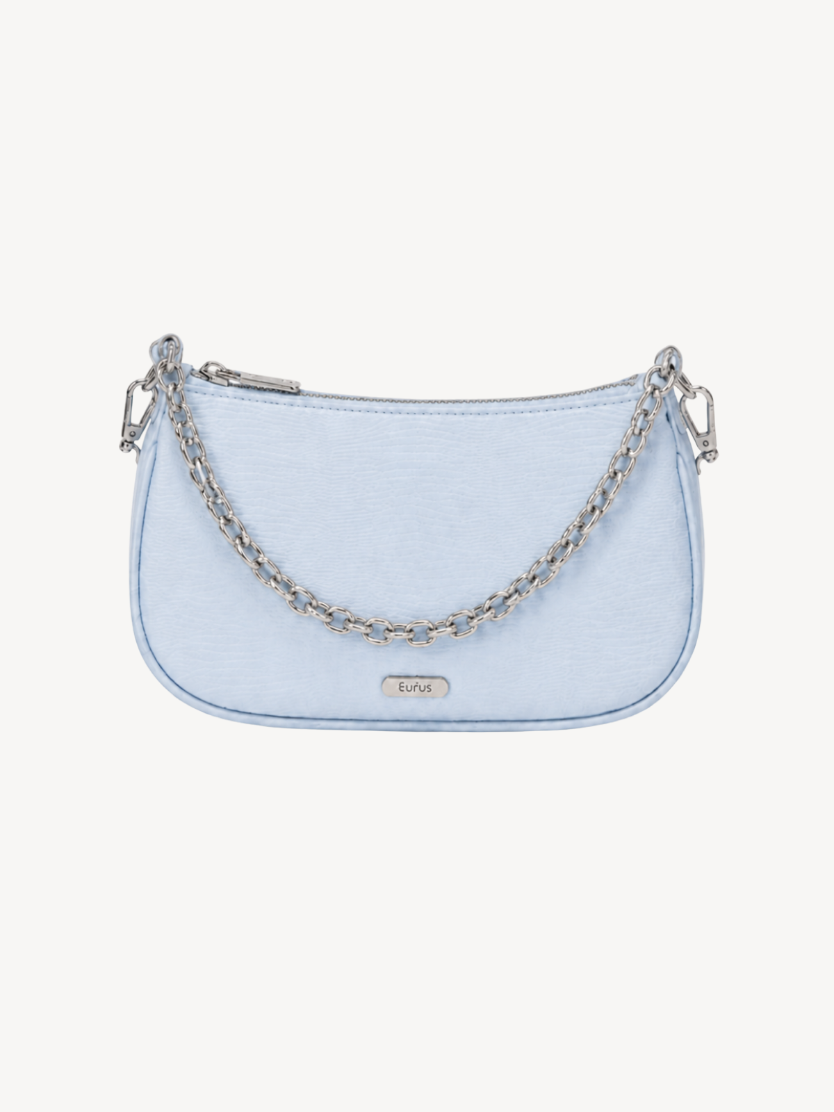 Lyra Chain Mini Crossbody in powder blue