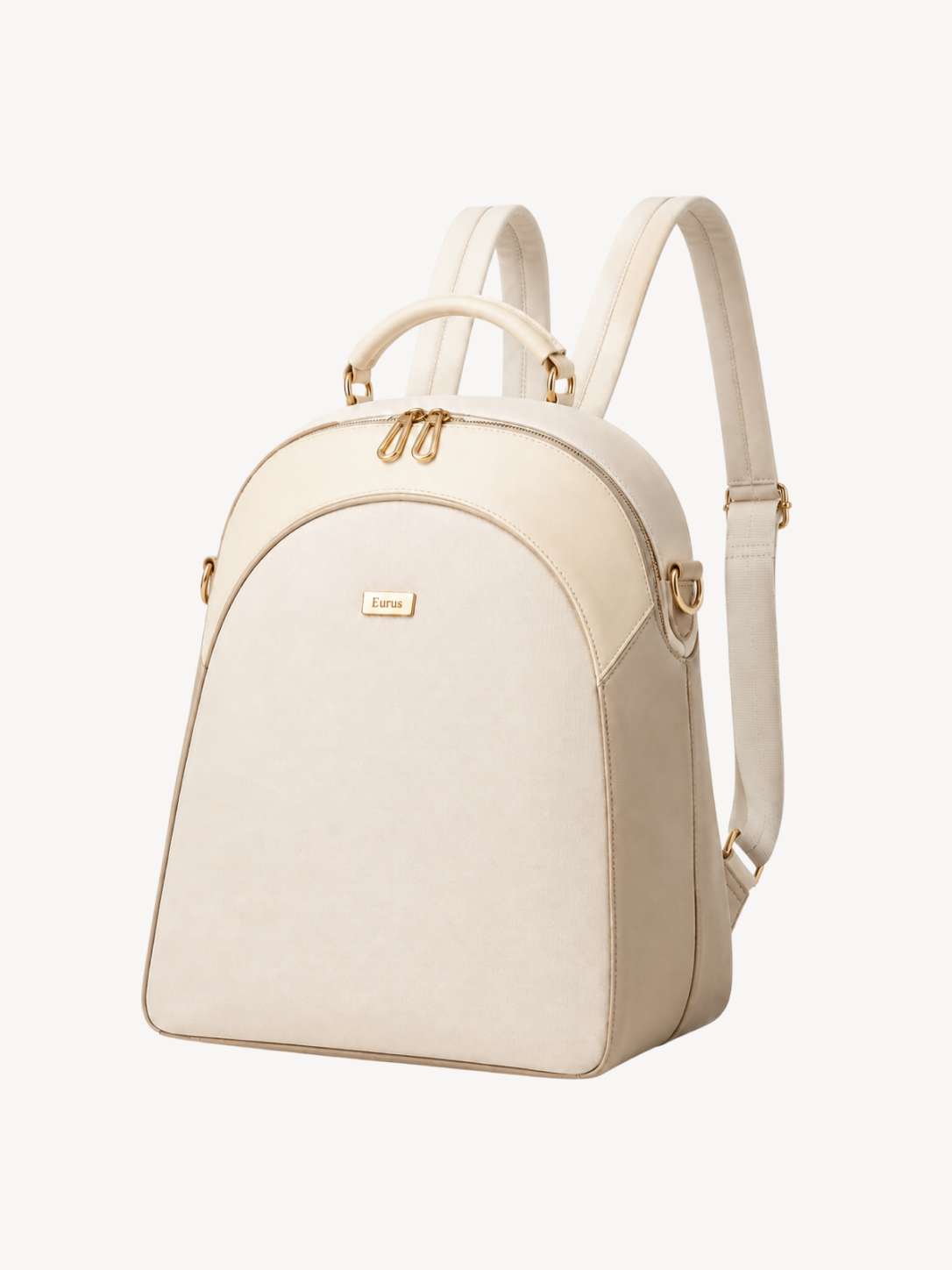 Nara Rounded Leather Backpack, view 8