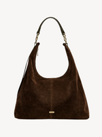 Rue Suede Shoulder Hobo in chocolate