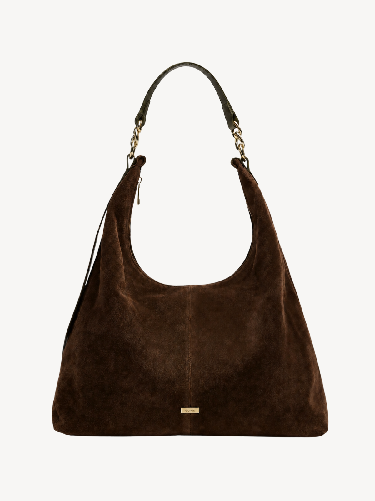Rue Suede Shoulder Hobo in chocolate