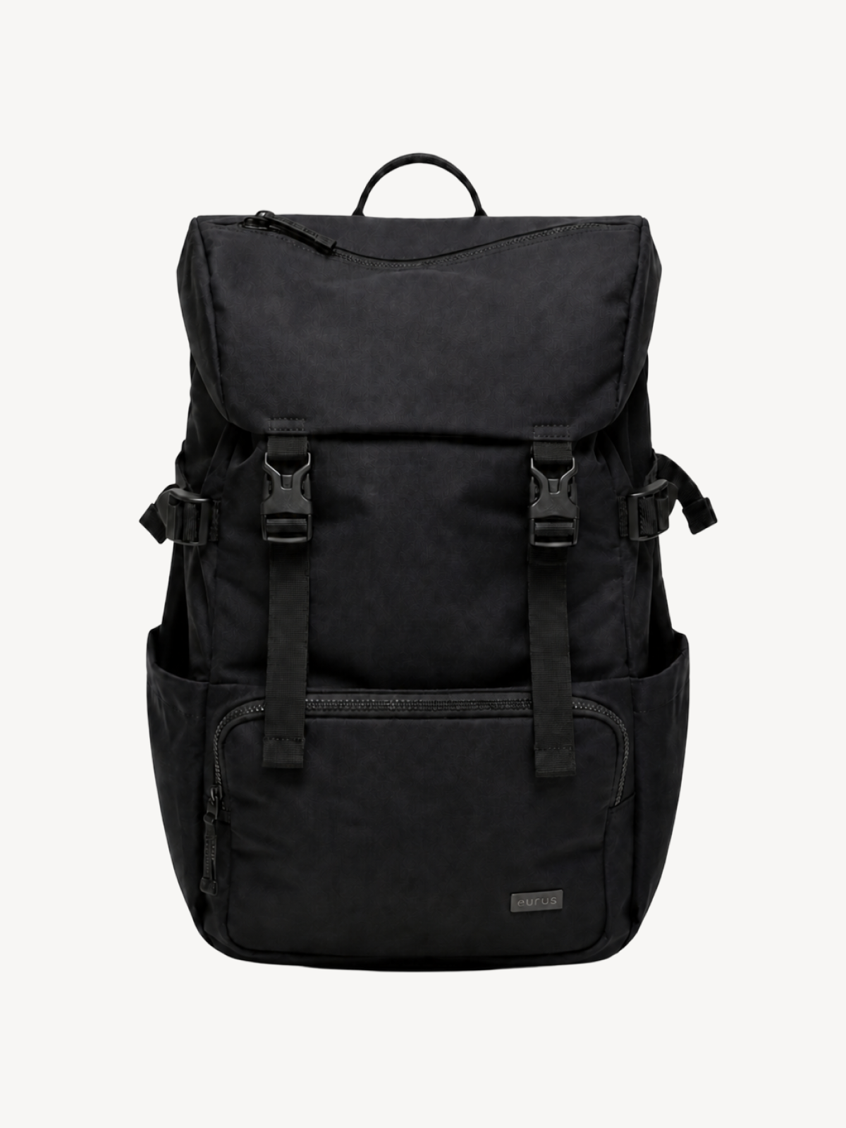 Atlas Utility Buckle Backpack in charcoal navy