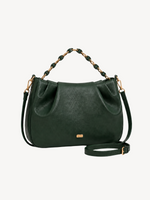 Cora Chain-Top Crossbody in deep green