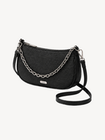 Lyra Chain Mini Crossbody in black