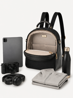 Nara Rounded Leather Backpack, view 4