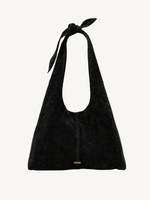 Siena Knot Suede Hobo in black