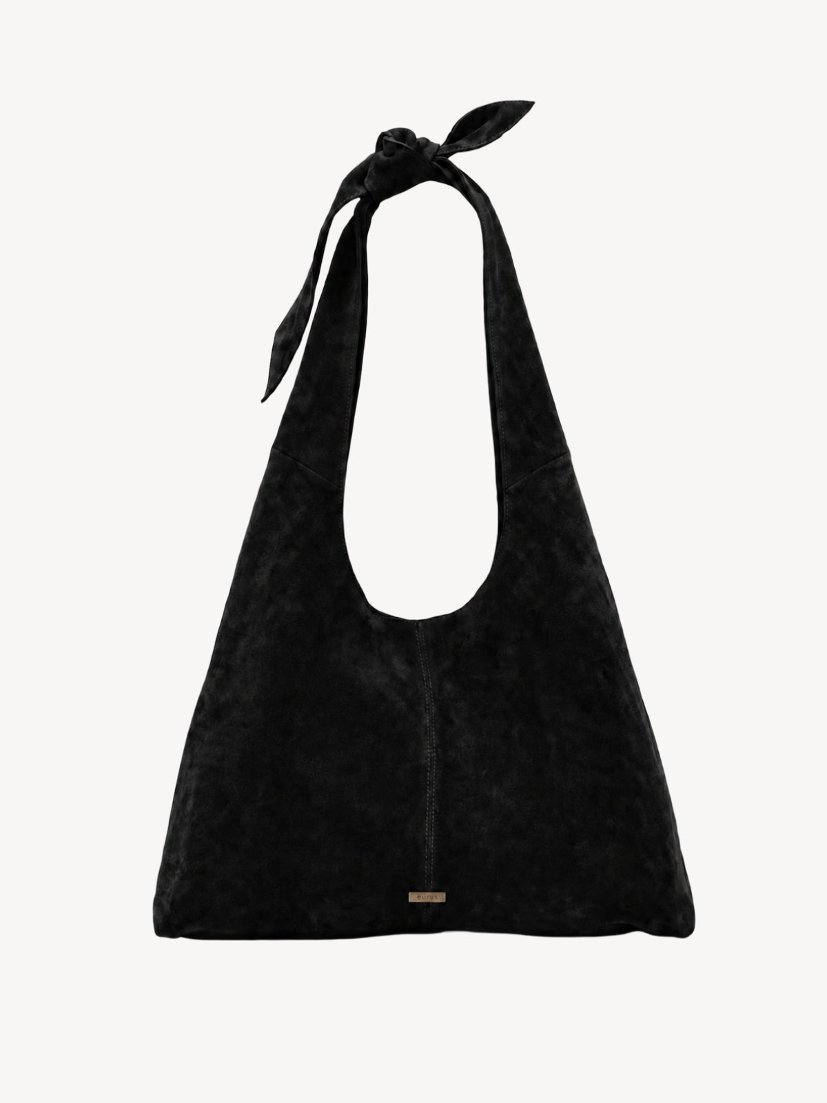 Siena Knot Suede Hobo in black