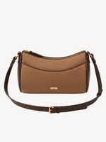 Pia Curved-Panel Crossbody in taupe