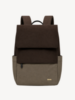 Cove Colorblock Flap Backpack in chocolate taupe
