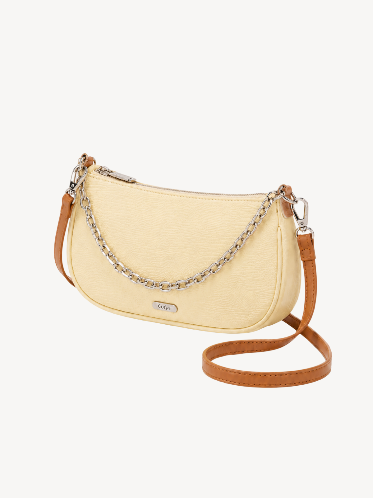 Lyra Chain Mini Crossbody in butter cognac