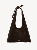 Siena Knot Suede Hobo in chocolate