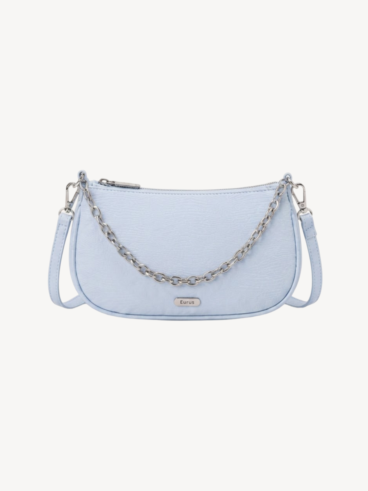 Lyra Chain Mini Crossbody in powder blue