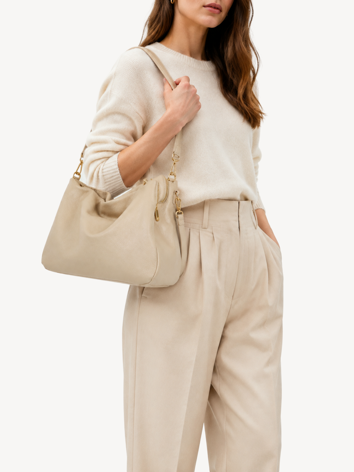 Vera Soft Leather Satchel, view 3