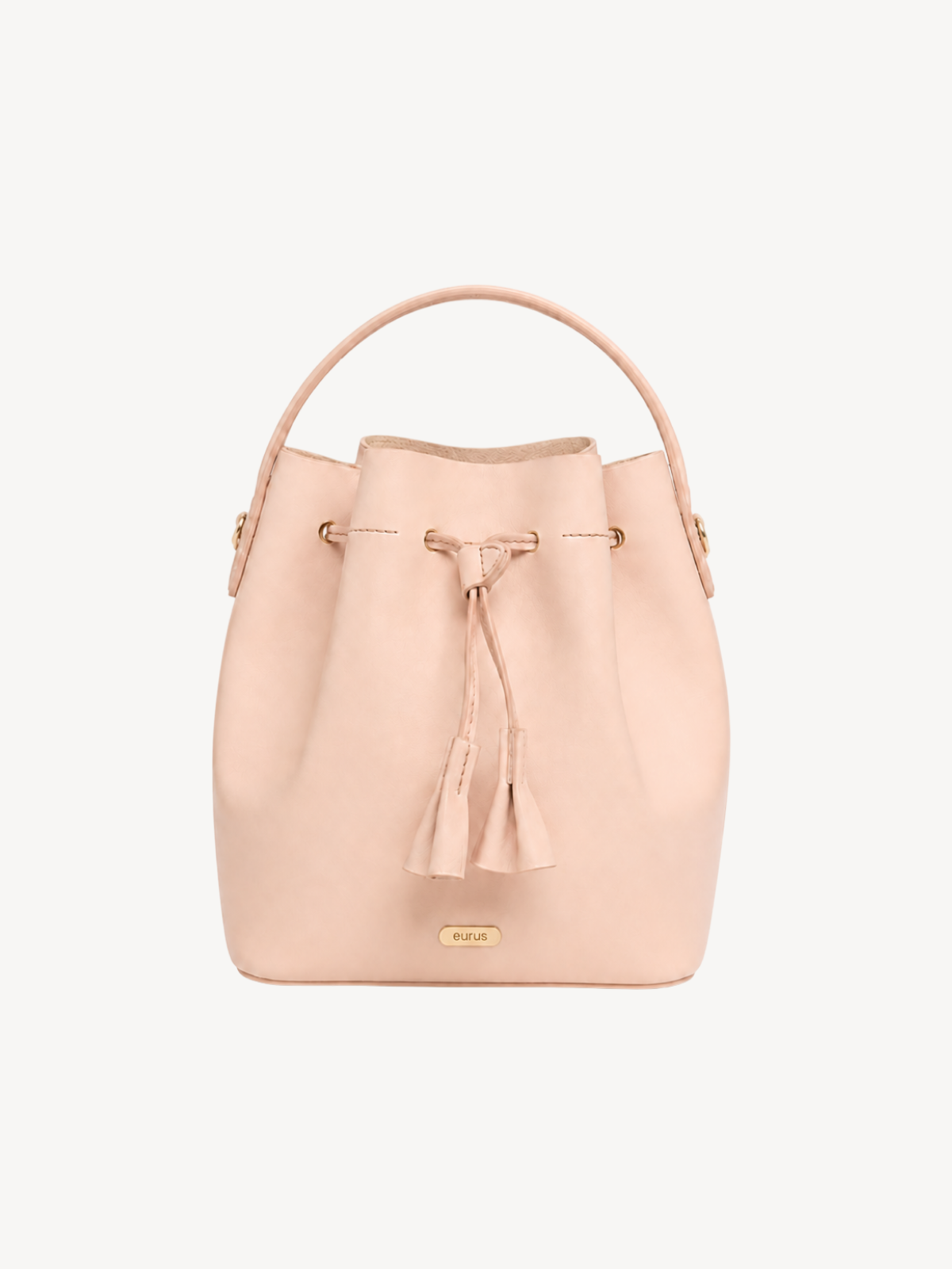 Soleil Drawstring Bucket Crossbody in butter