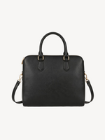 Clara Classic Leather Satchel in black