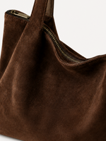 Sera Slouch Suede Tote material detail