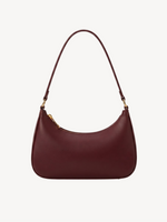 Suri Mini Leather Hobo in burgundy
