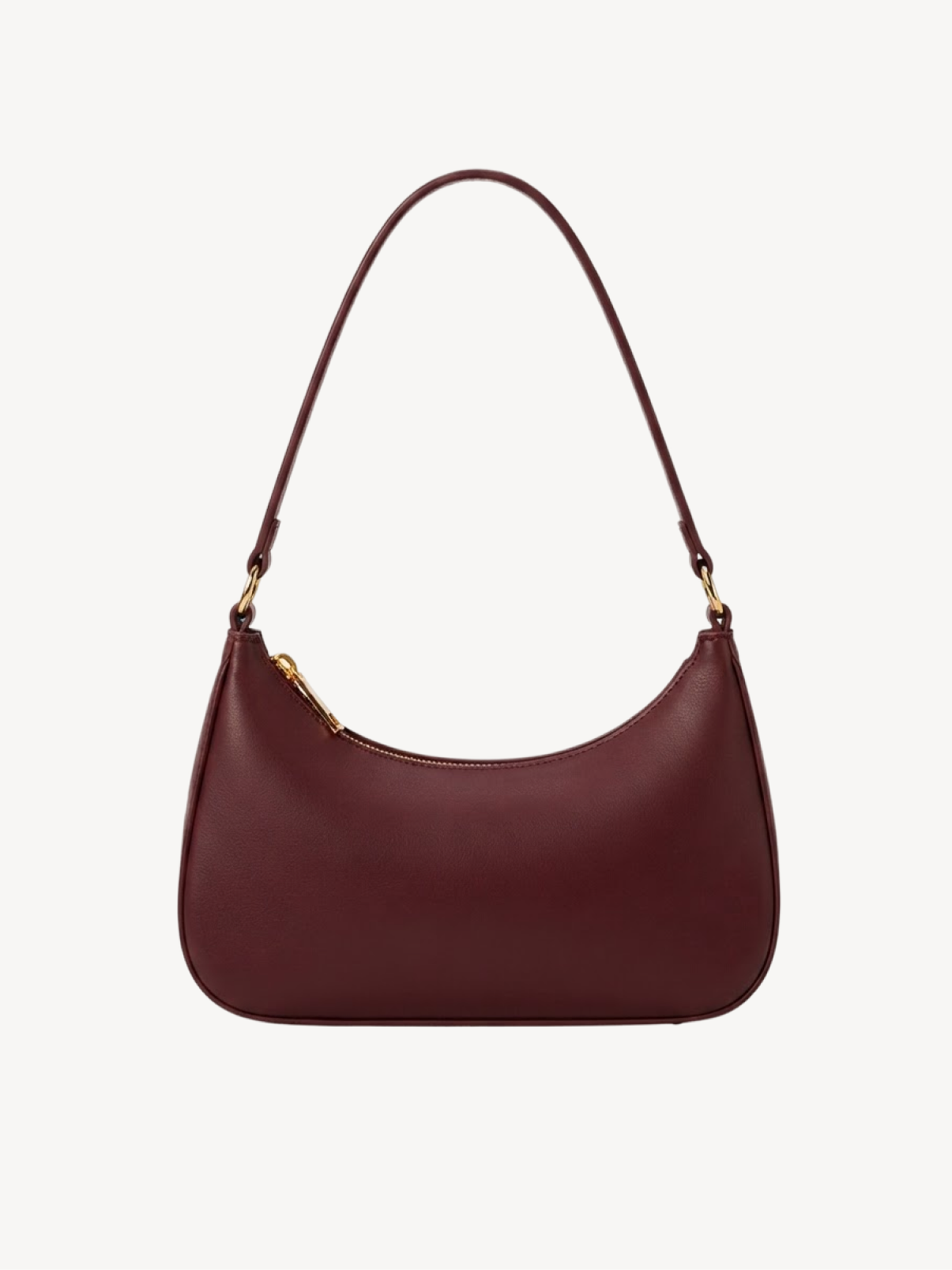 Suri Mini Leather Hobo in burgundy