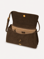 Orla Suede Flap Shoulder Bag, view 5