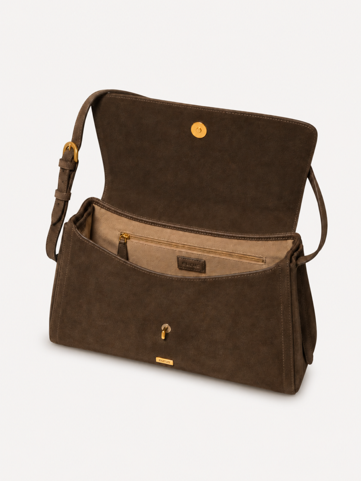 Orla Suede Flap Shoulder Bag, view 5