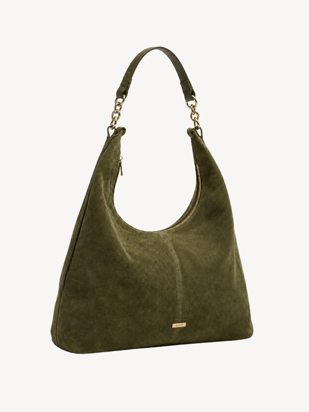 Rue Suede Shoulder Hobo, back view