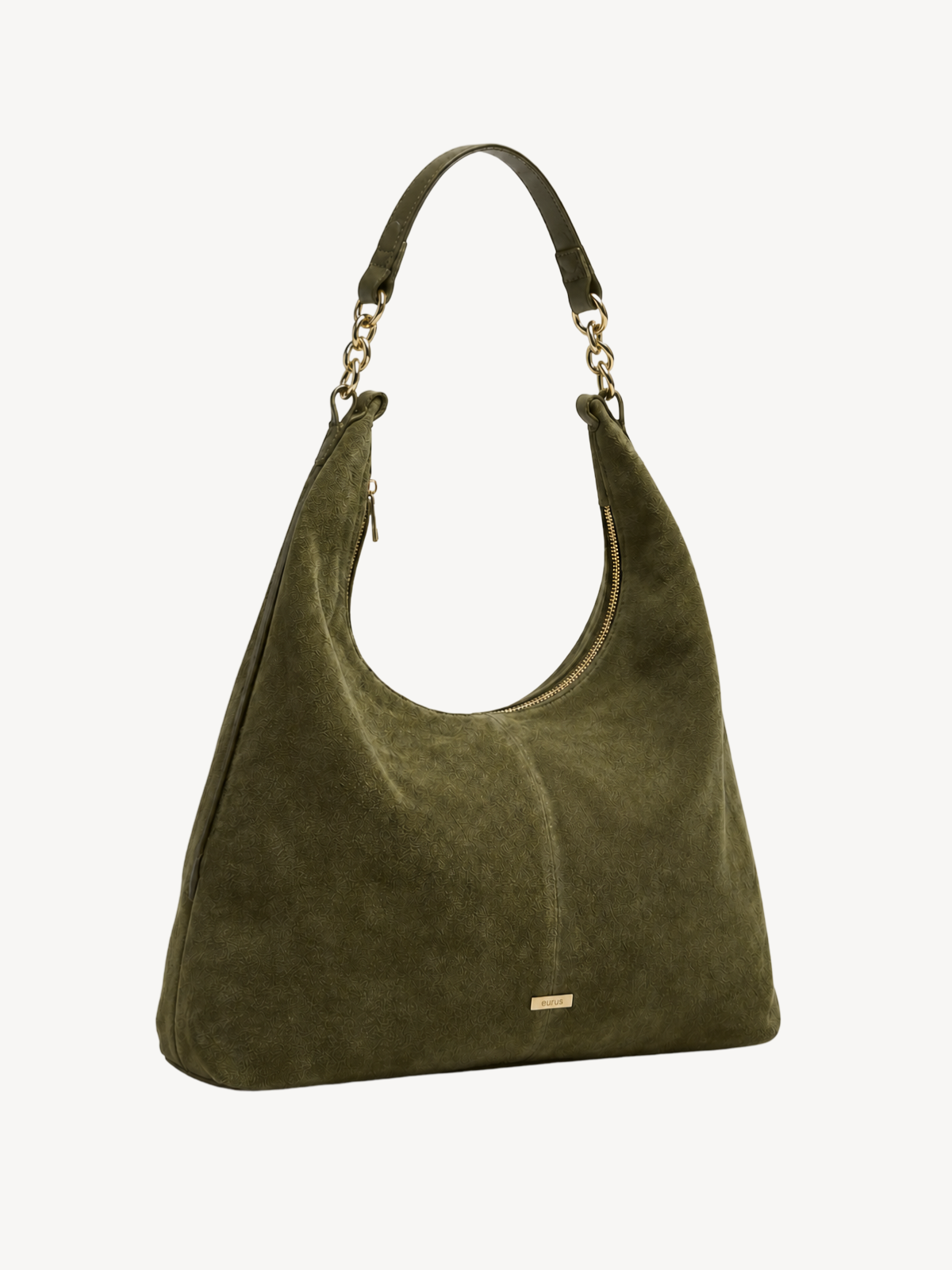 Rue Suede Shoulder Hobo, back view
