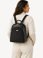 Nara Rounded Leather Backpack, view 3