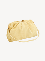 Muse Gathered Suede Clutch, view 10