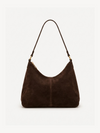 Lina Slouch Suede Hobo in chocolate