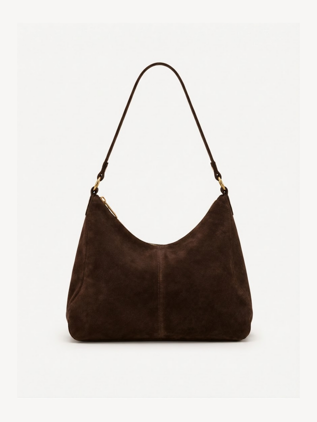Lina Slouch Suede Hobo in chocolate