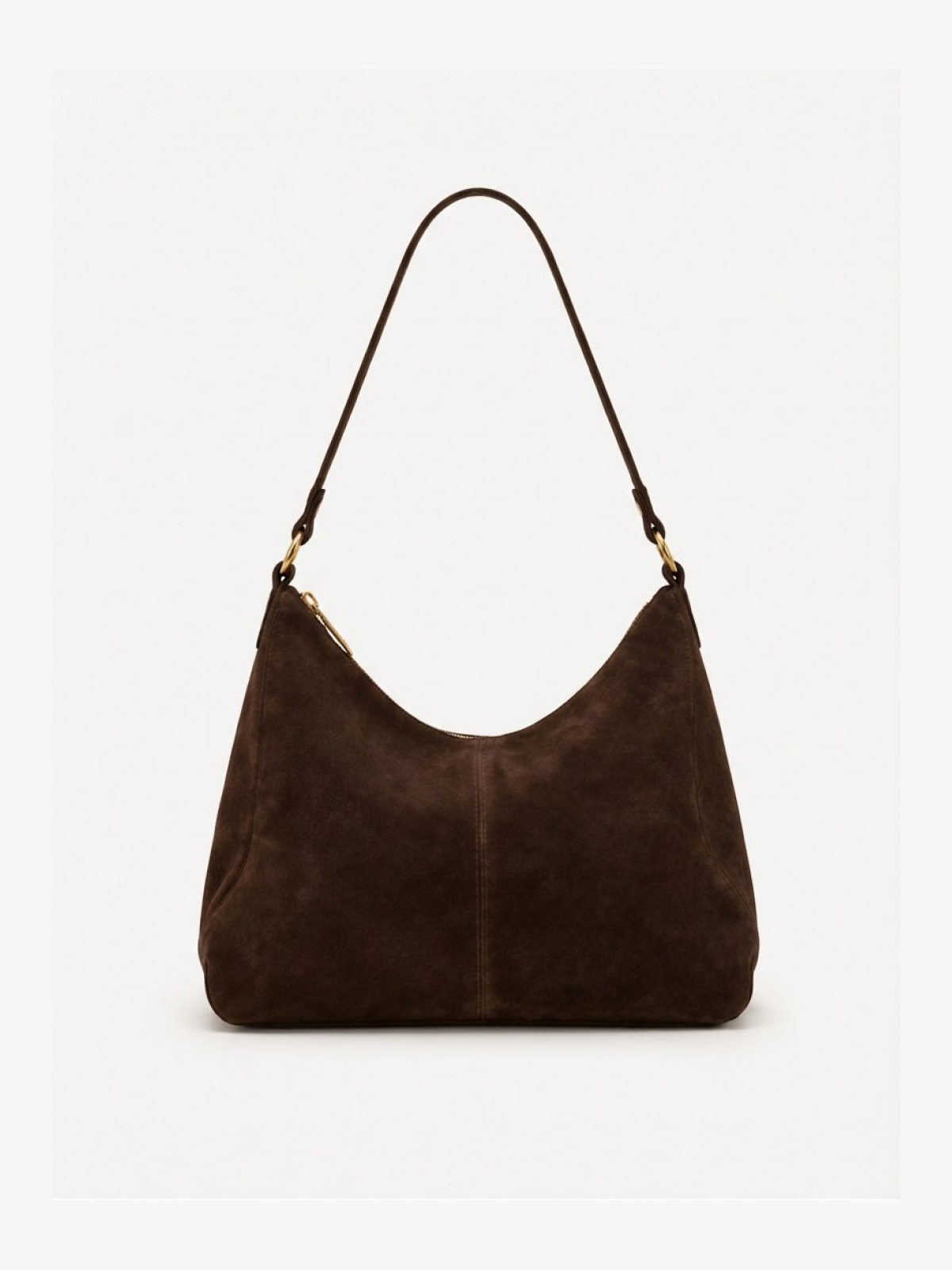 Lina Slouch Suede Hobo in chocolate