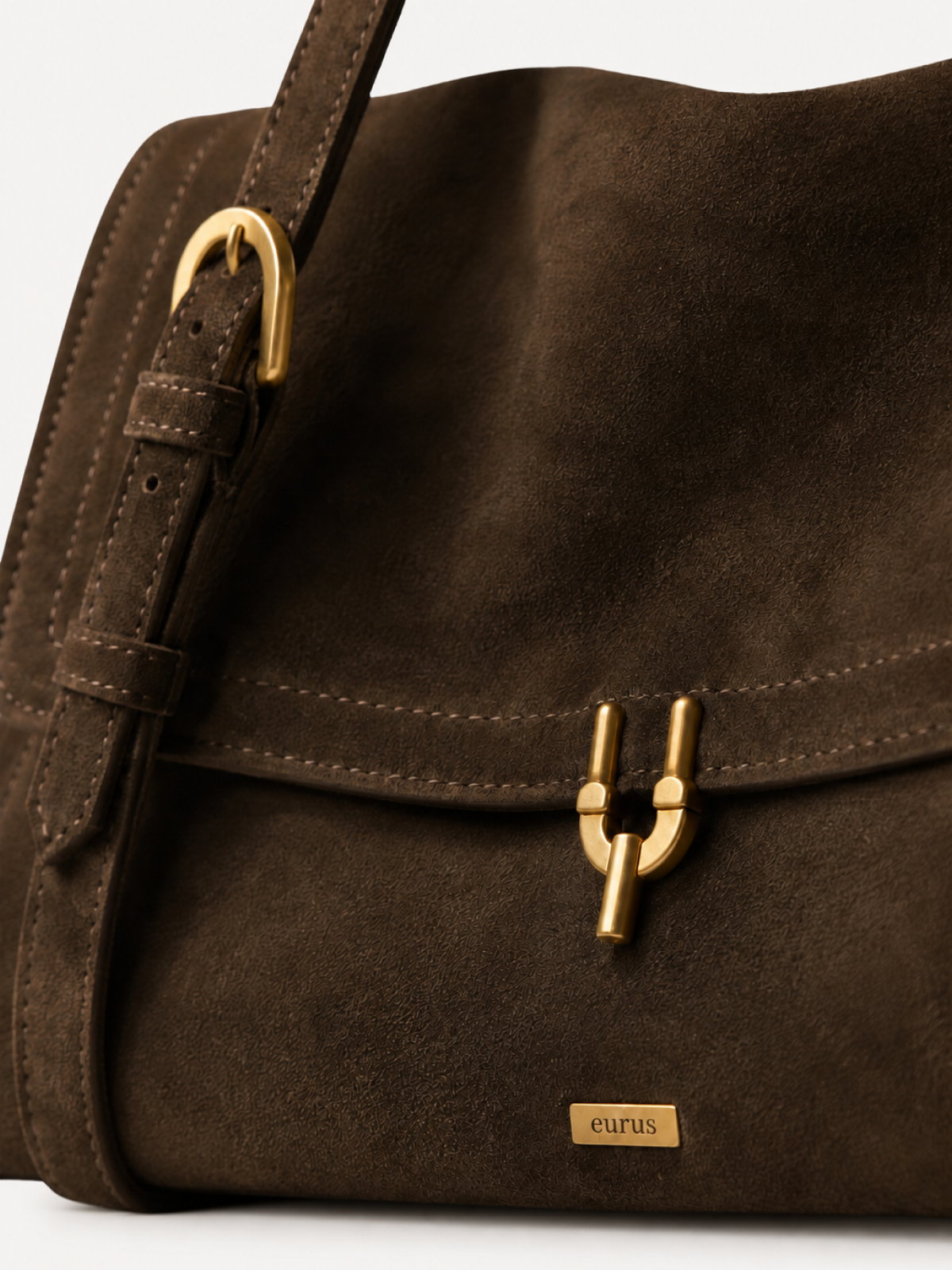 Orla Suede Flap Shoulder Bag, view 6
