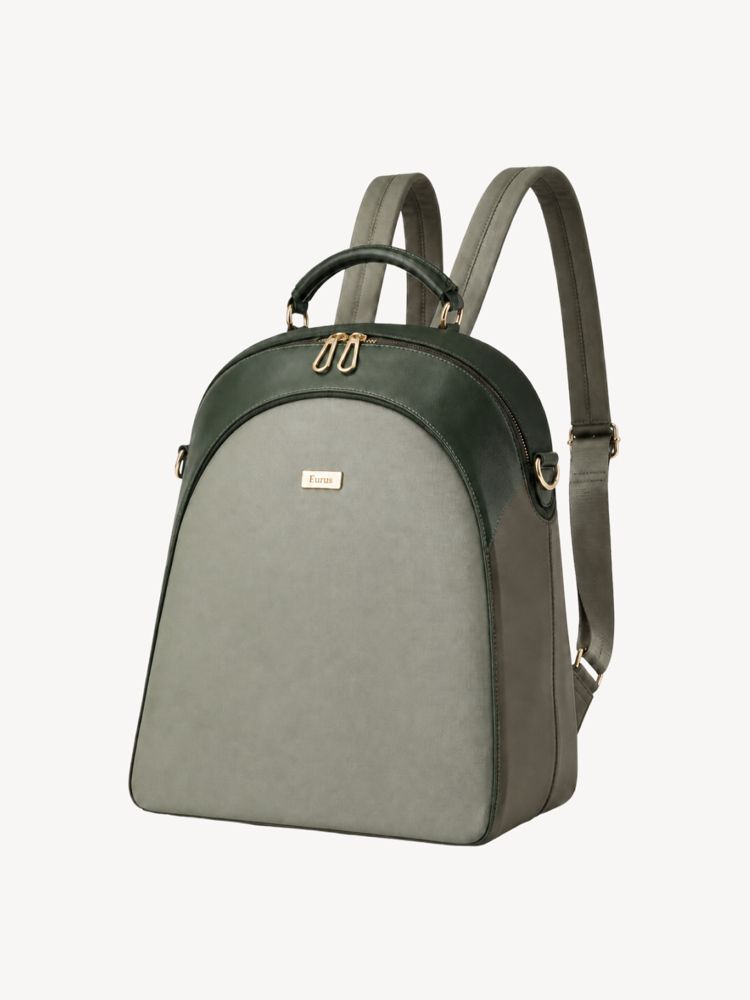 Nara Rounded Leather Backpack, view 10