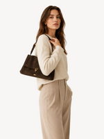 Orla Suede Flap Shoulder Bag, view 7