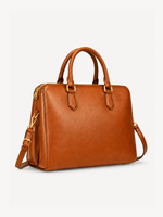 Clara Classic Leather Satchel, view 8