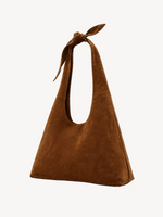 Siena Knot Suede Hobo, back view