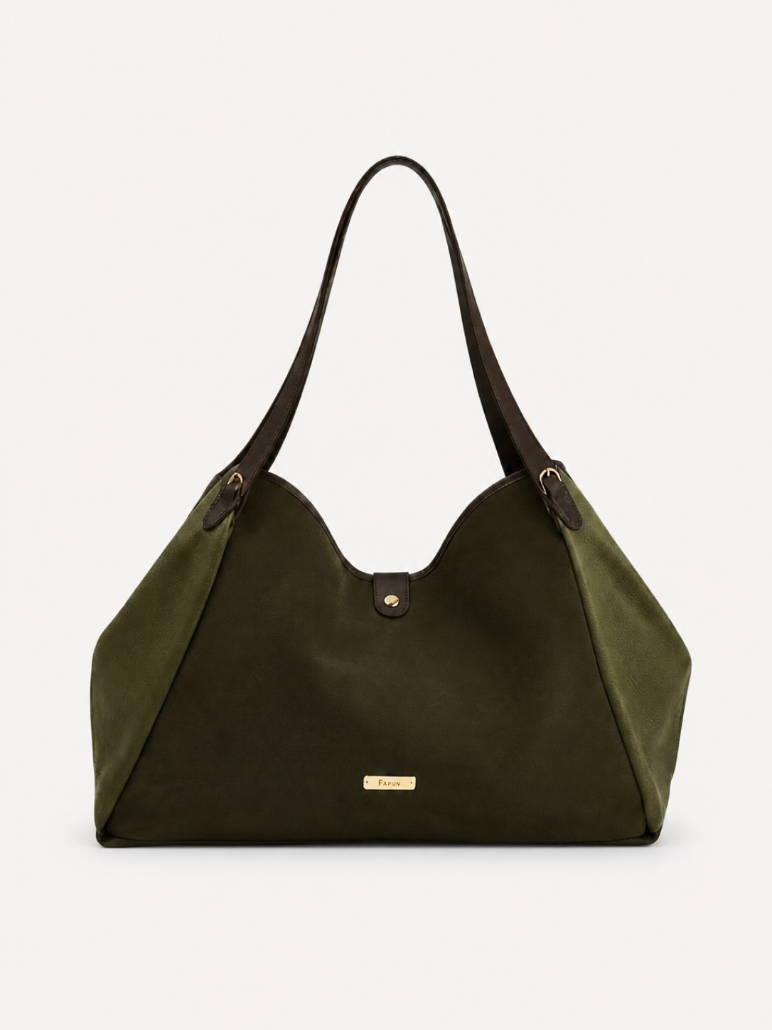 Vale Colorblock Wing Tote in deep green