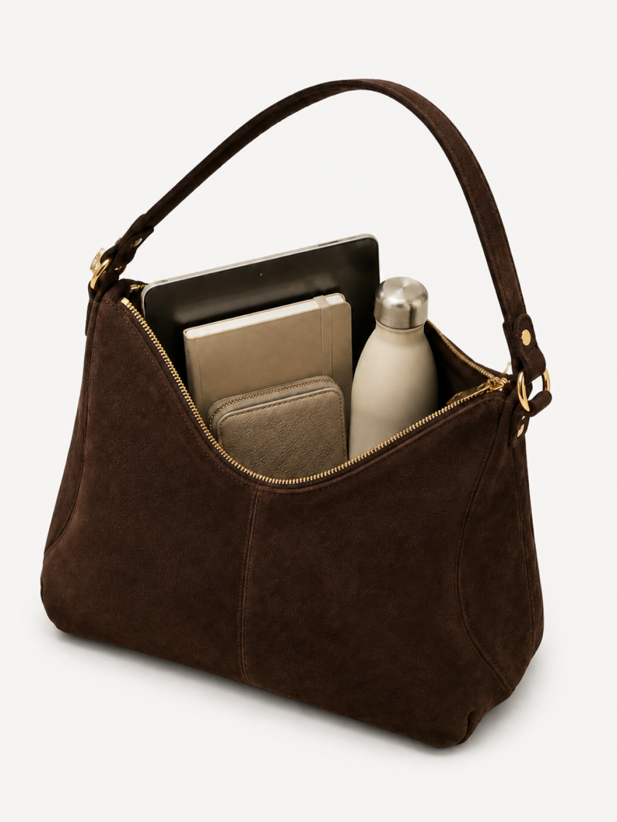 Lina Slouch Suede Hobo, view 4